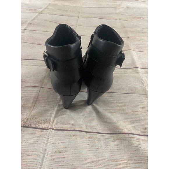 Coach And Four Black Leather Becky Women' Ankle Booties - 9.5M - Picture 3 of 14